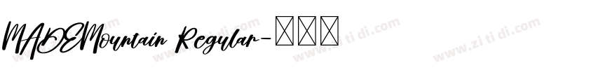 MADEMountain Regular字体转换